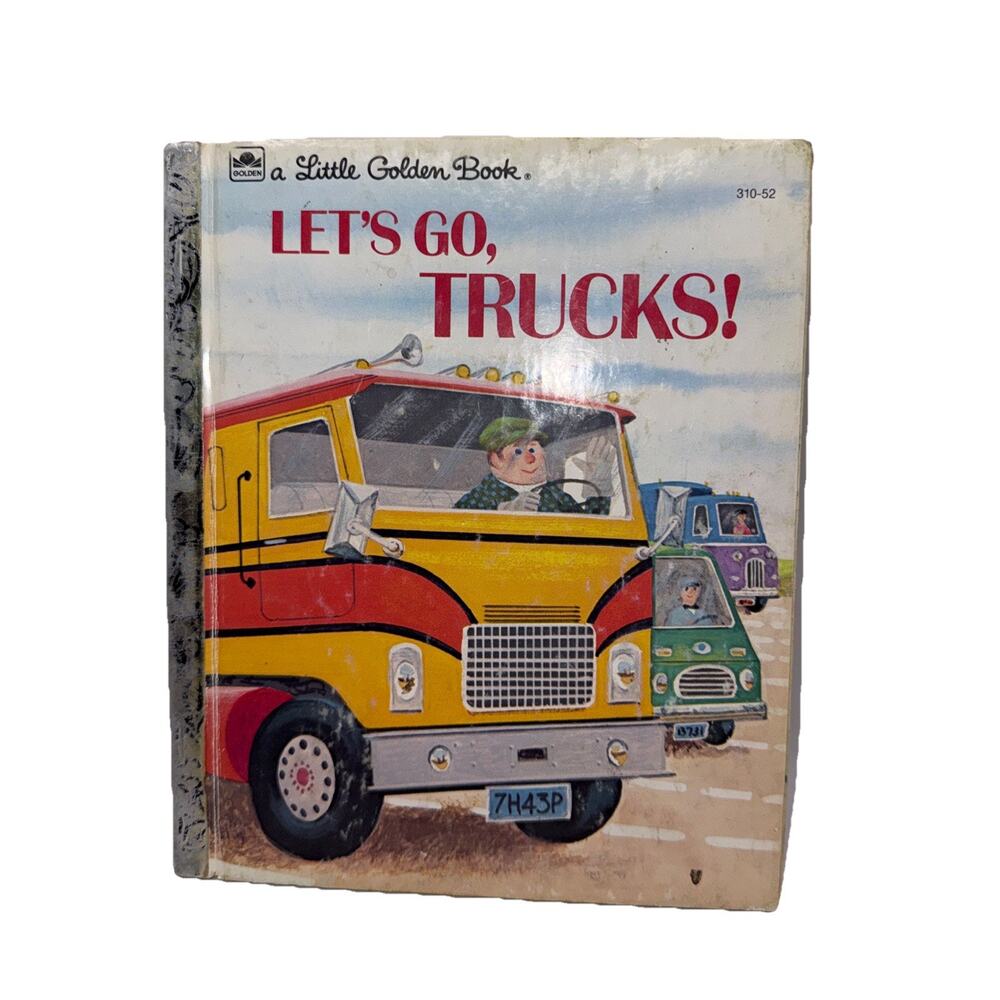 Little Golden Book Let’s Go Trucks 1973 Vintage Children's Book